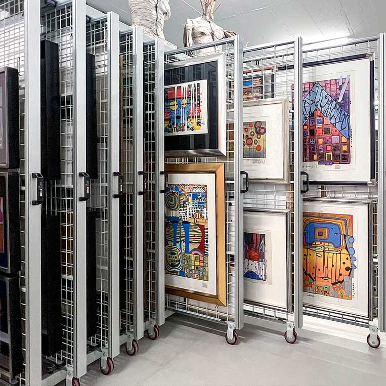 Art storage racks