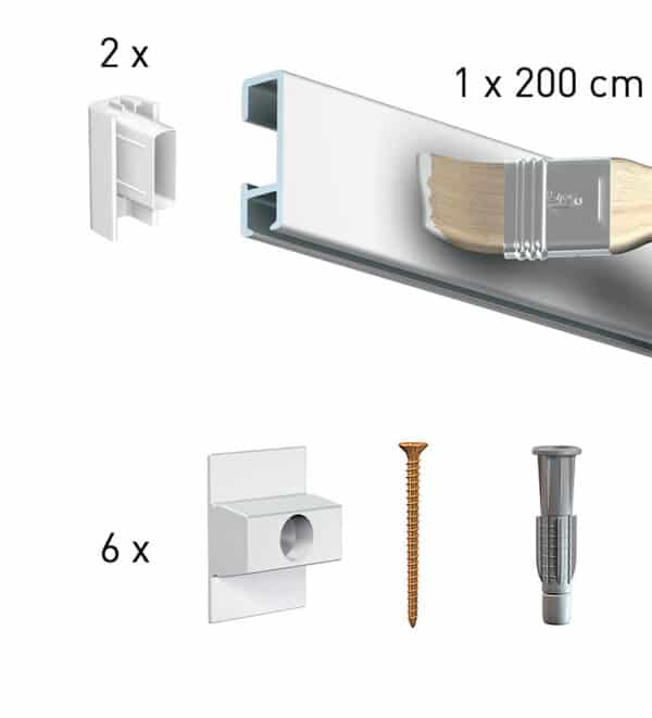 Click Rail white primer fastener kit